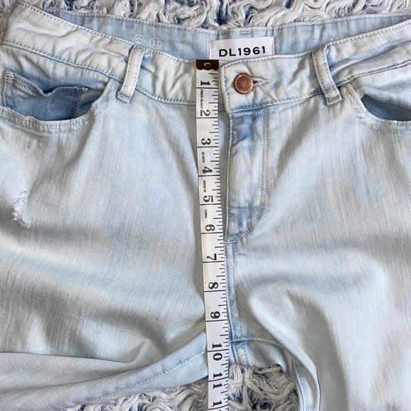 DL1961 Margaux Instasculpt Ankle Skinny Distressed Stretch Blue Jeans Size 29 - Picture 10 of 13